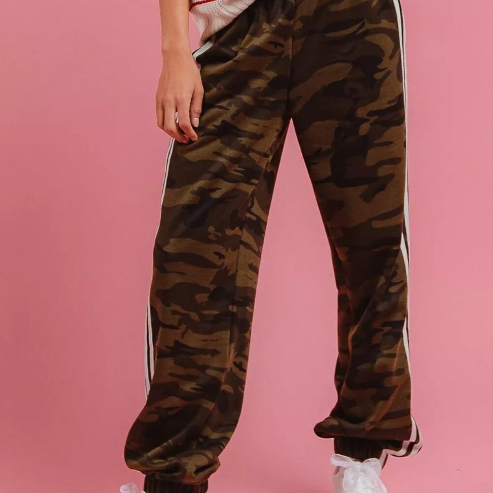 BiBi Side Lines Camouflage Track Pants